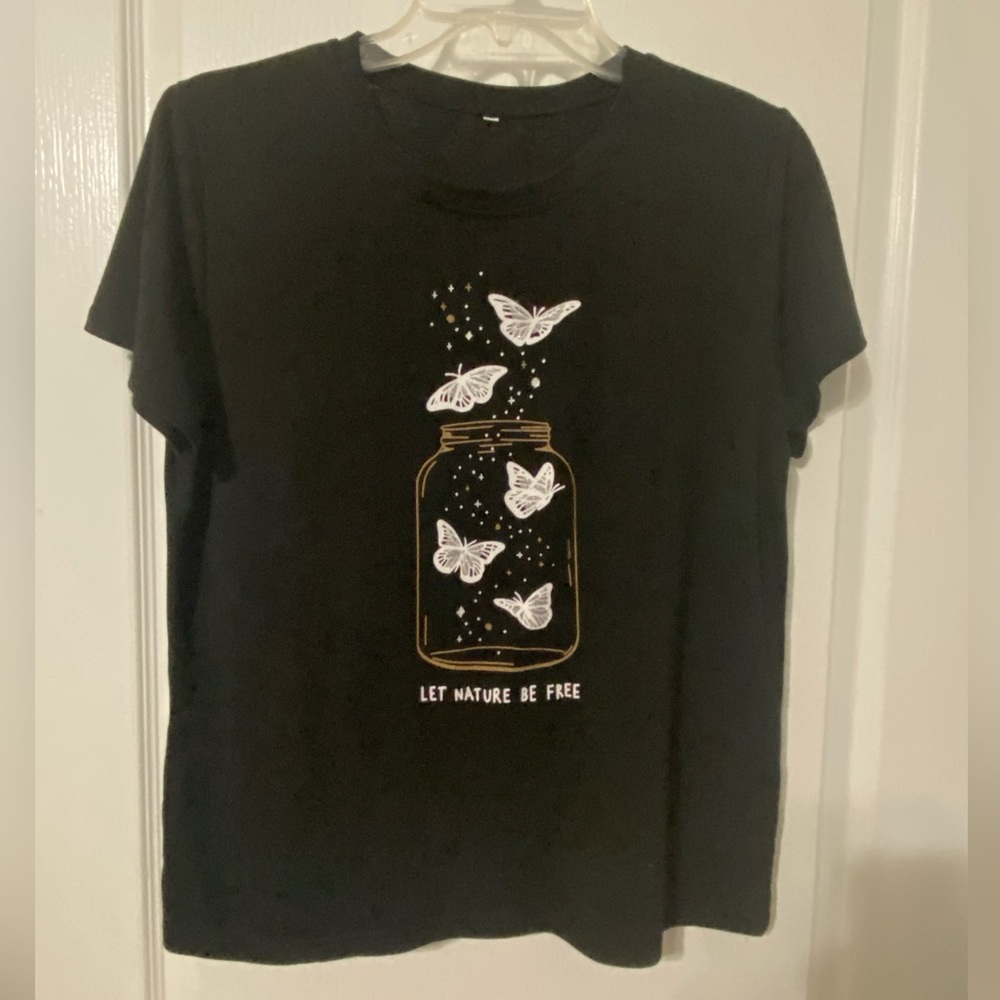 Butterfly jar Black T-shirt